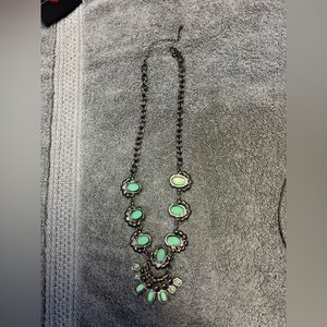 Statement Green Gemstone Necklace - Women Jewelry